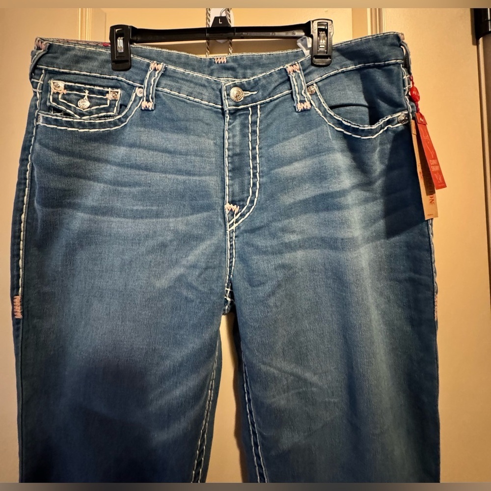 TRUE RELIGION CURVY SKINNY FLAP NAT BT JEAN WOMEN'S - Picture 3 of 16